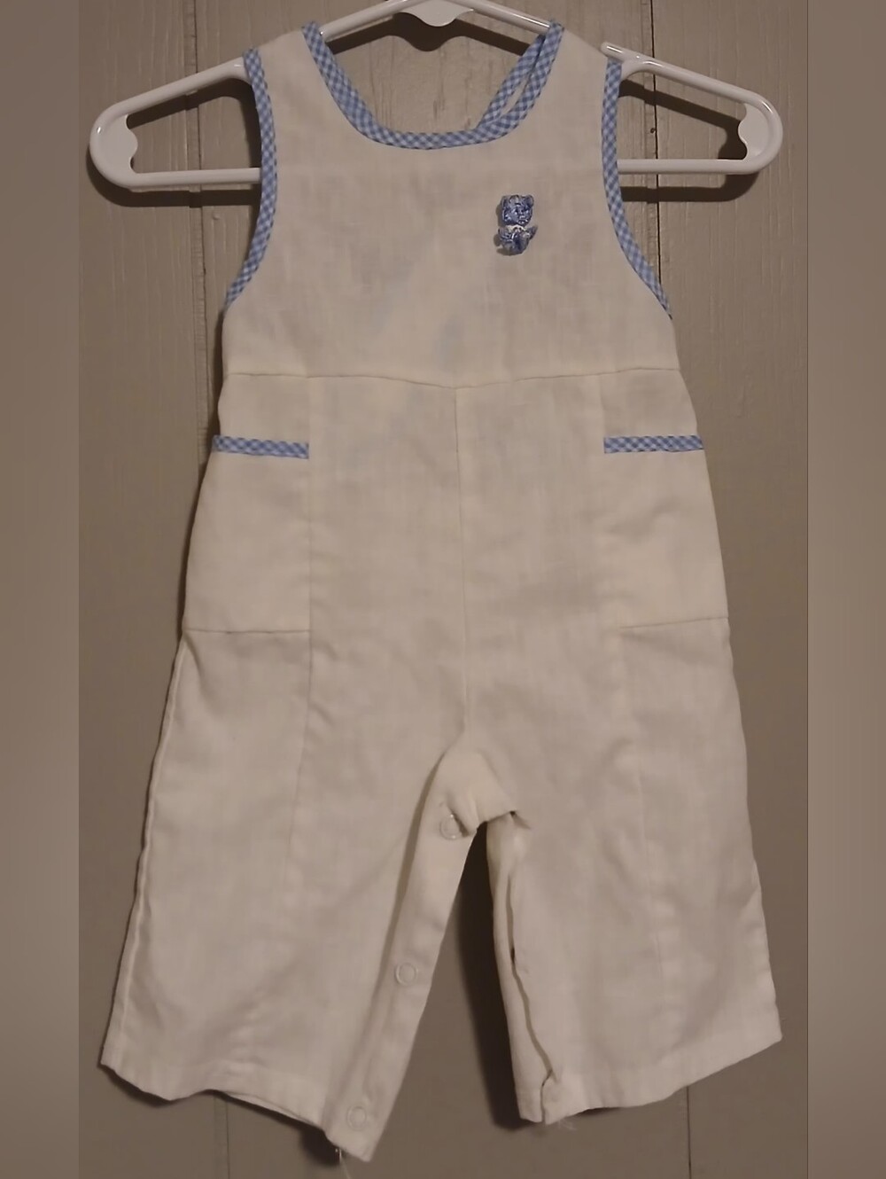 Vintage Baby Boys Bear Romper